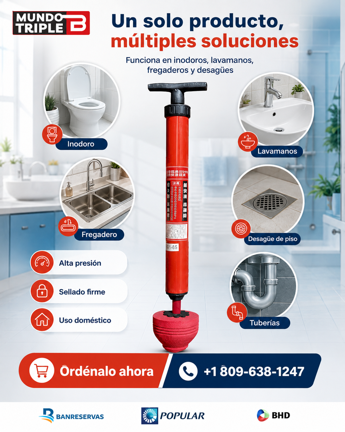 TurboDrain™ | Enfrenta Obstrucciones en Segundos