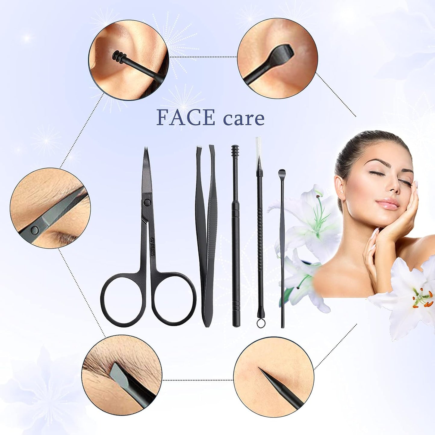 KIT DE MANICURA Y PEDICURA PROFESIONAL 15 EN 1 PARA CORTES PRECISOS Y SIN ESFUERZOS - SteelCare Manicure™