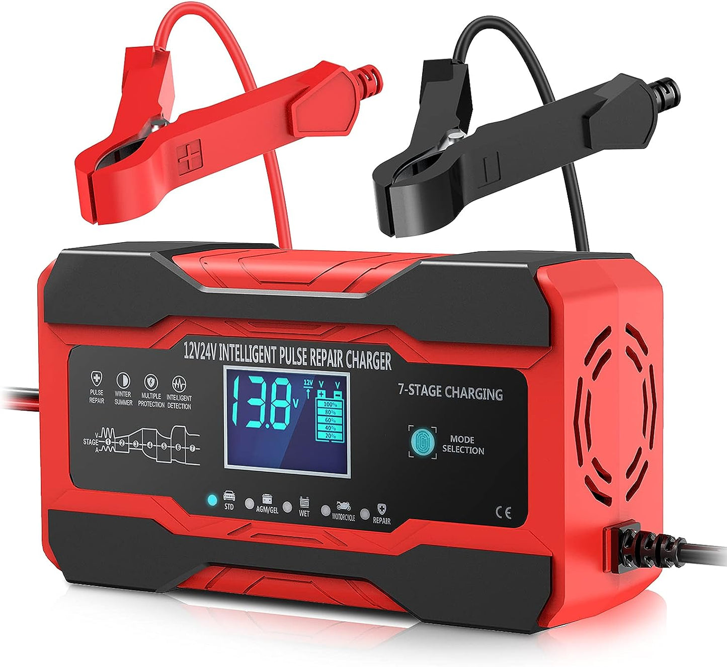 CARGADOR DE BATERÍAS PARA VEHÍCULOS DE 12V Y 6 AMPERIOS