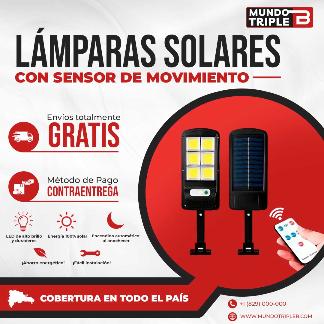 EcoLuz Pro™ Luz Solar de Exterior con Control Remoto - 120 LED Ultra Brillantes | IP65 Impermeable | Sensor de Movimiento
