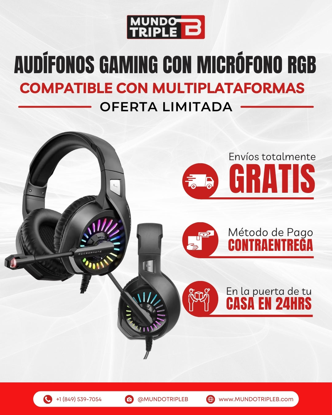 Audífonos Gaming con Micrófono RGB | Vive el juego como nunca antes