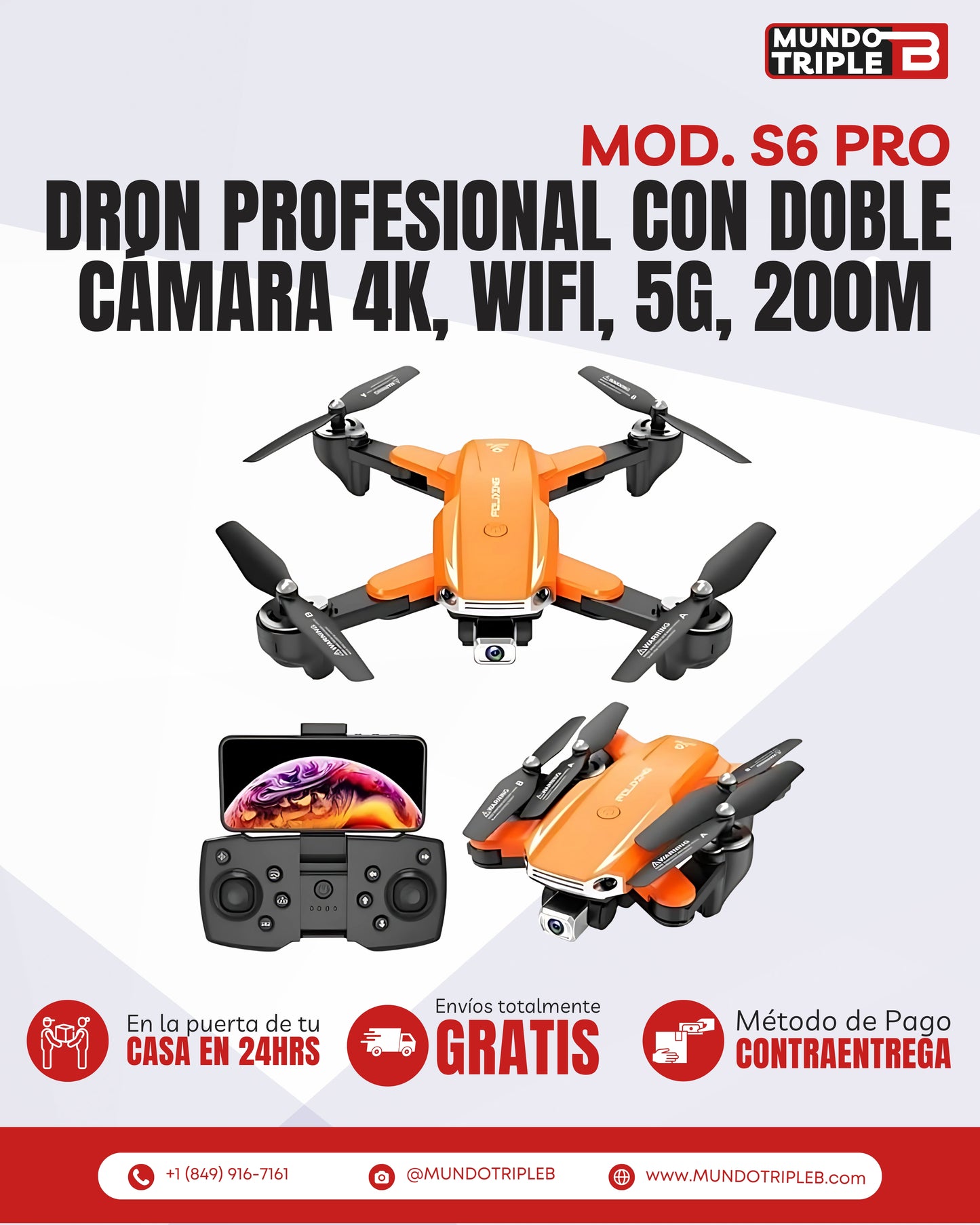 Dron Plegable con Wifi para Adultos y Niños