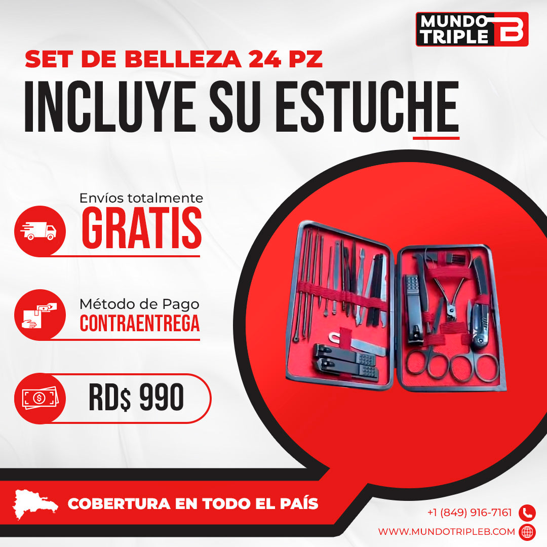 KIT DE MANICURA Y PEDICURA PROFESIONAL 15 EN 1 PARA CORTES PRECISOS Y SIN ESFUERZOS - SteelCare Manicure™