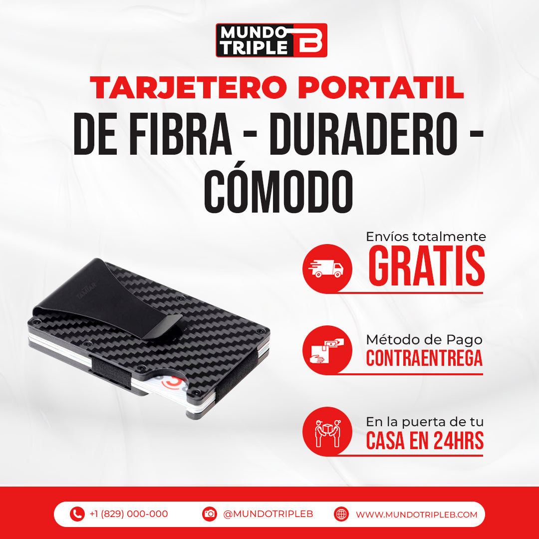 Tarjetero Portátil de Fibra FiberShield Pro™ | Seguridad y estilo en tu bolsillo