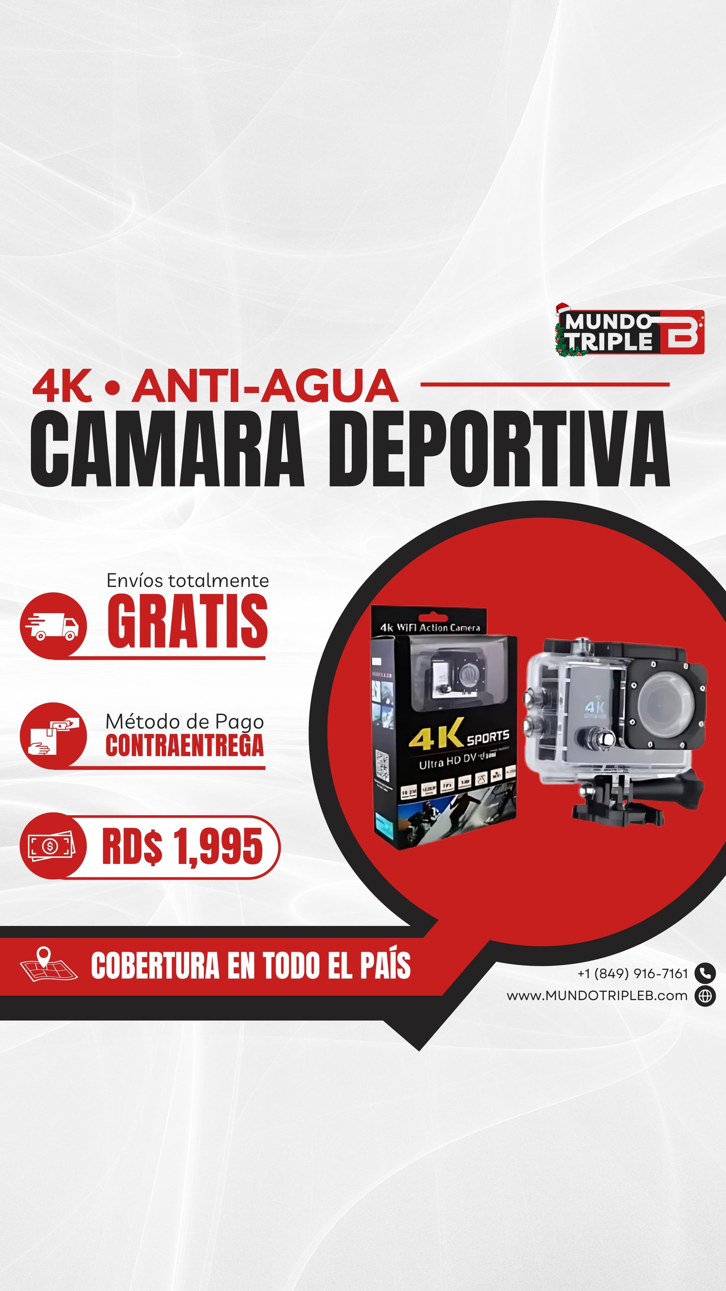 CÁMARA DE ACCIÓN 4K CON WIFI: Alta calidad, gran angular y accesorios incluidos para cualquier aventura