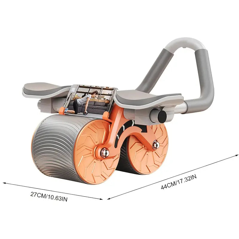 RUEDA ABDOMINAL CON REBOTE AUTOMÁTICO: Silencioso, resistente y eficaz | Entrena sin preocupaciones