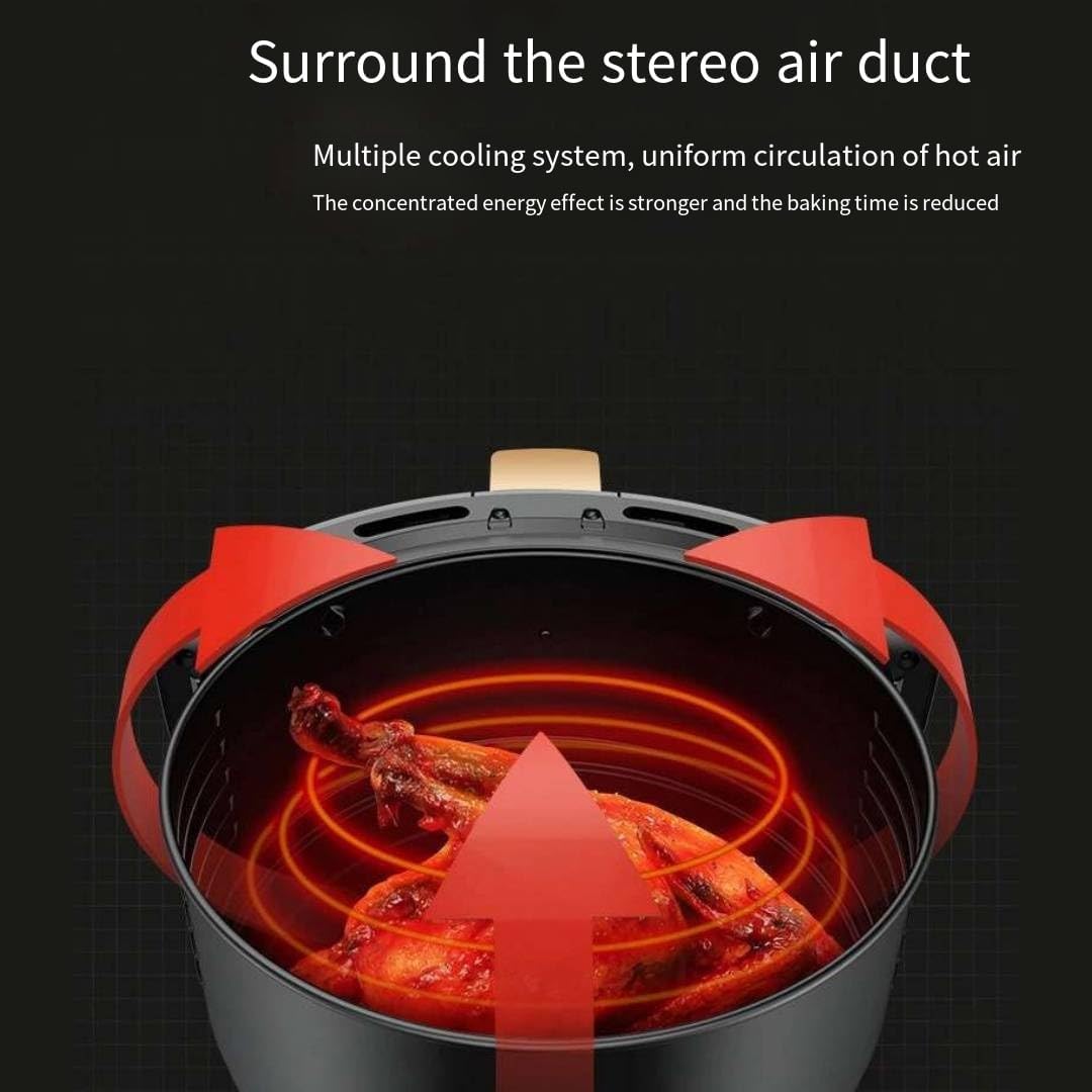 SilverCrest™ Freidora de Aire de 8 Litros con tecnología de calor 360° y pantalla táctil para una experiencia premium