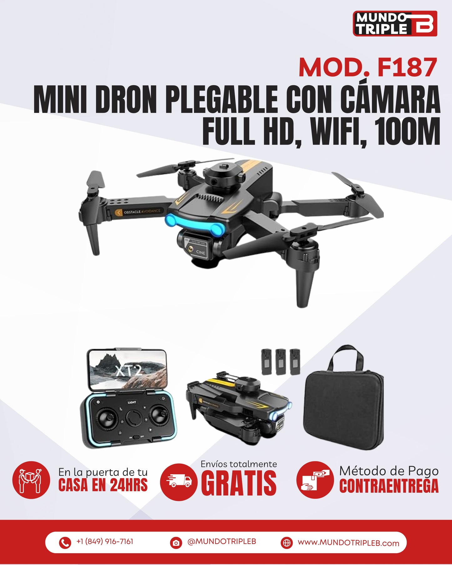 Dron Plegable con Wifi para Adultos y Niños