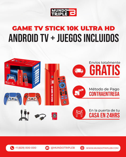 Game Stick TV 10K ULTRA HD UltraPlay™ | ¡Tu TV se convierte en 10K Ultra HD Smart con juegos incluidos!