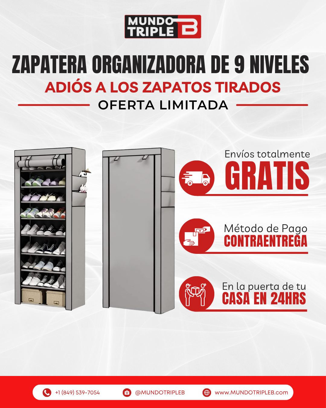 Zapatera Organizadora de 9 Niveles | Más orden en menos espacio: Adiós a los zapatos tirados