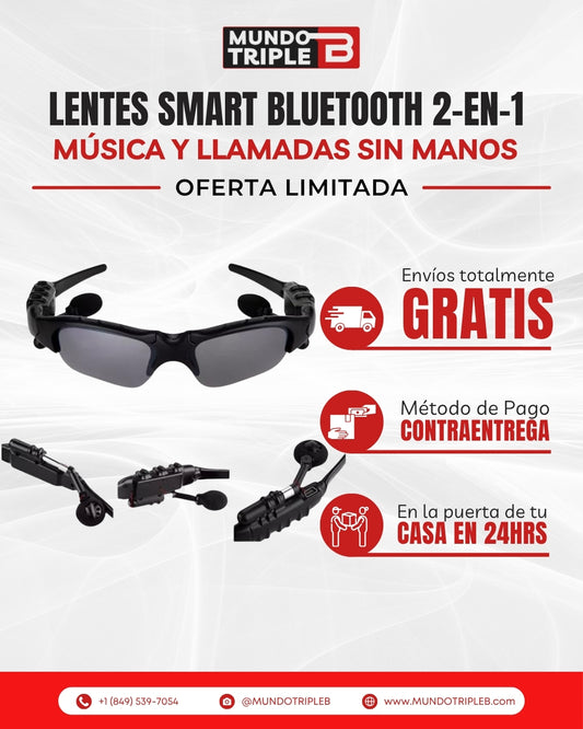 Lentes Bluetooth con Auriculares Integrados | Música y Llamadas Manos Libres