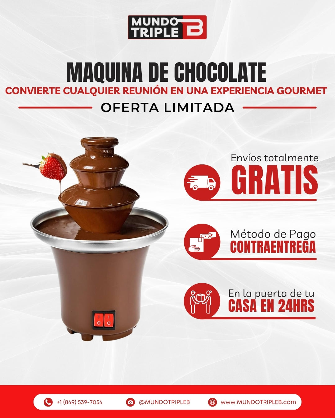 Mini Fuente de Fondue de Chocolate | Convierte cualquier ocasión en una fiesta deliciosa 🍫⛲