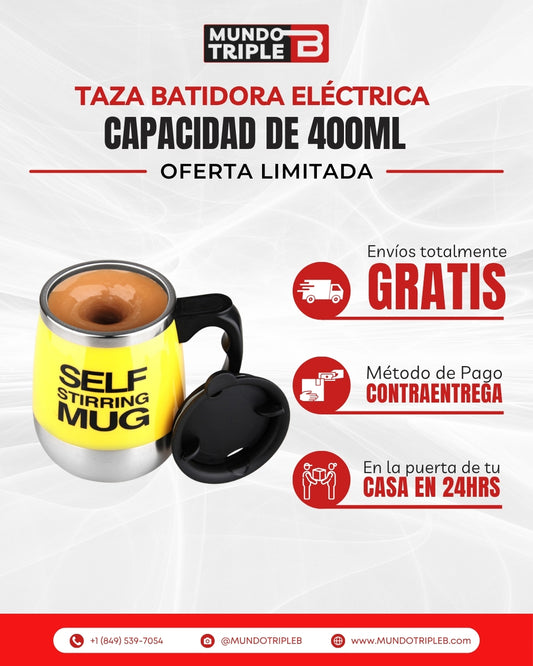 Taza Batidora Eléctrica | Café Perfecto en Segundos: Capacidad de 400ml
