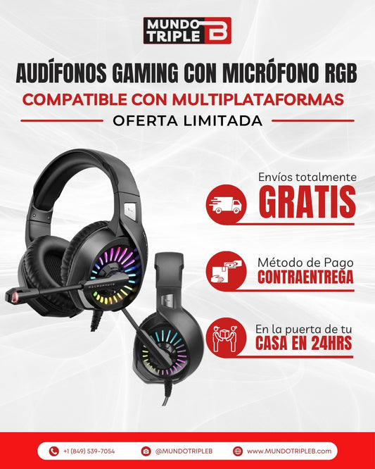 Audífonos Gaming con Micrófono RGB | Vive el juego como nunca antes