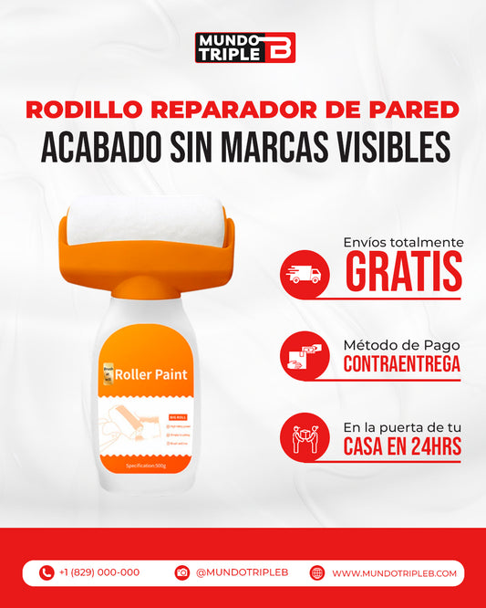Rodillo Reparador de Pared RenovaRod™ | ¡Repara y pinta tus paredes en minutos sin dejar marcas!