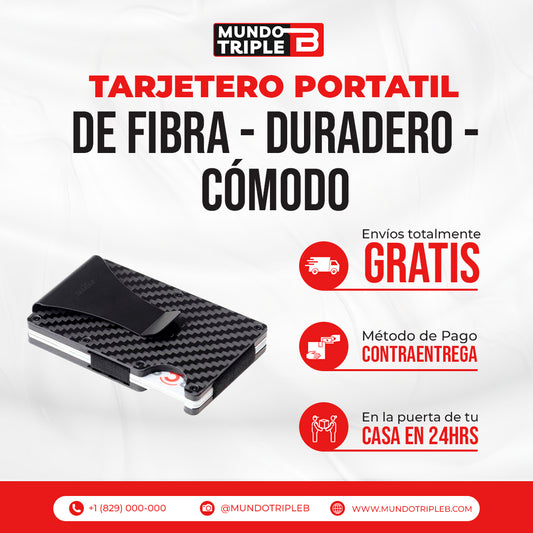 Tarjetero Portátil de Fibra FiberShield Pro™ | Seguridad y estilo en tu bolsillo