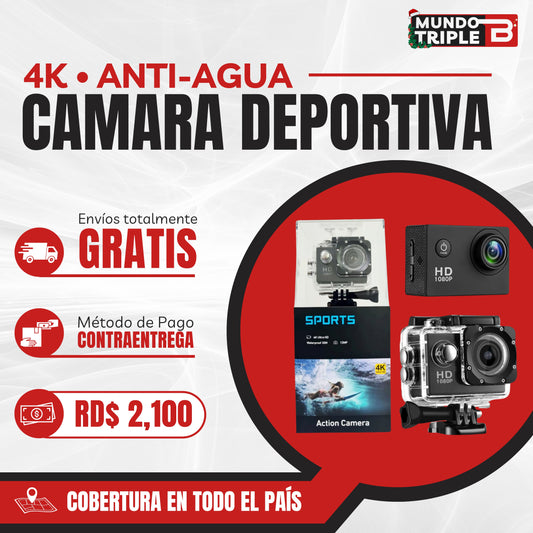 CÁMARA DE ACCIÓN HD CON WIFI: Alta calidad, gran angular y accesorios incluidos para cualquier aventura