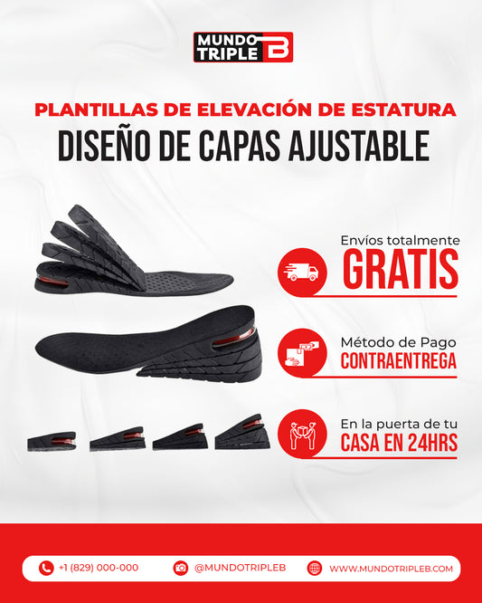 Plantilla de Elevación de Estatura PrimeFeet™ | ¡Sube tu estatura al instante con total discreción!
