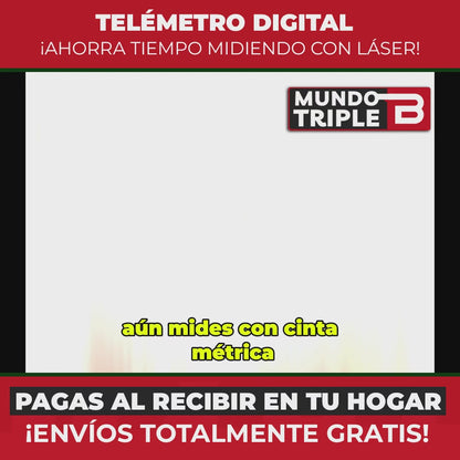Medidor de Distancia Láser Marca MediTech™ | Medición instantánea y exacta: ¡Olvídate de la cinta métrica!